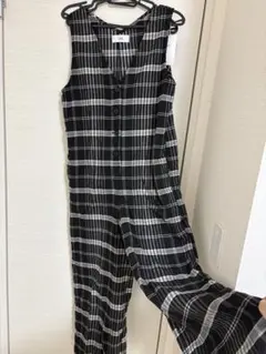 チェック柄オールインワン Mサイズ