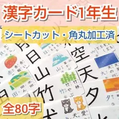漢字カード 1年生 療育 知育 特別支援 視覚支援