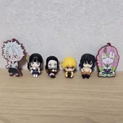 鬼滅の刃 フィギュア ラバーマスコット 6点セット
