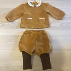 moimoln キャラメル色のトップスとパンツセット