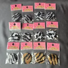 ふわふわファーバッジ　12個セット