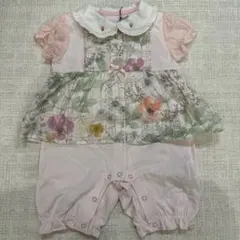 【新品未使用】bebe ベベ リバティ ロンパース カバーオール 70cmのサムネイル