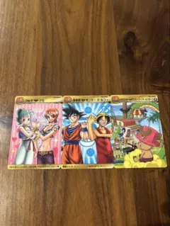 希少08年ジャンプ40周年ドラゴンボール×ワンピース コラボロゴカード2