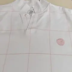 ZOY ポロシャツ ホワイト ピンク チェック柄のサムネイル