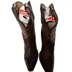 Tony Lama ウエスタンブーツ ダークブラウン レザー 23cm