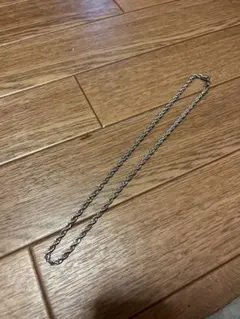 ナバホパール クリップチェーン ネックレス 45cm シルバー925 燻し加工 