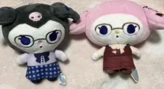 ゆるかわ　サンリオキャラクターズ マスコット　メガネ２個セット　マイメロ&クロミ