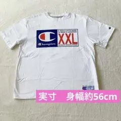 【L・身幅56cm】Champion チャンピオン XXLロゴ Tシャツ