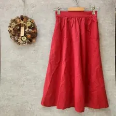 美品/組曲/赤/フレアスカート/大人可愛い