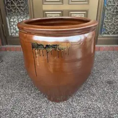 岡山県 大型１２５センチ 水瓶 かめ ツボ 陶器 壺 岡山県 大型125センチ 水瓶 かめ ツボ 陶器 壺 - メルカリ
