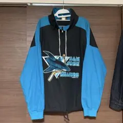 80s 90s USA製 Hummer NHL Sharks アノラック XL