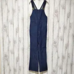 GU ジーユー (S)　デニム スリムサロペットパンツ