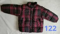 Zara Kids　赤黒チェック　中綿ダウンジャケット　122cm