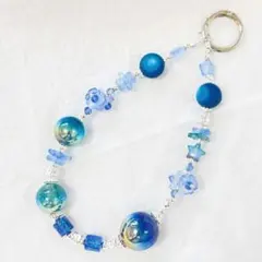 ビーズストラップ/キーホルダー　バッグチャーム ハンドメイドNO.468