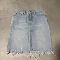 GAP フリンジヘム デニムスカート 28