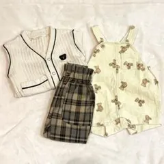 男の子 80サイズ 春秋 クマさん3着まとめ売りセット