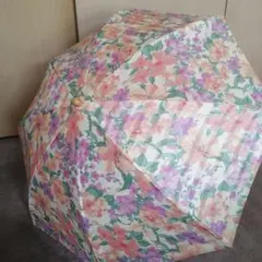 値下げ　ELLE UVカット 花柄 折りたたみ日傘のサムネイル