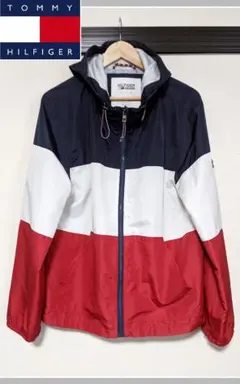【TOMMY HILFIGER】ナイロンジャケット/トリコロール/ロゴ/美品