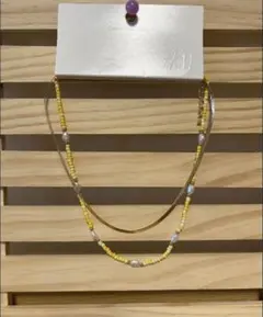 H&M 2連ネックレス イエロー×シルバーのサムネイル