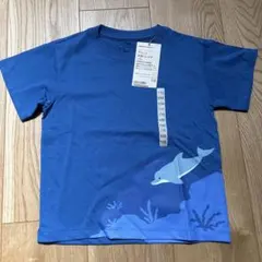 新品 無印 青いイルカプリントTシャツ 110cmのサムネイル