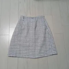 Honeys ツイードミニスカート アイボリー×クロ