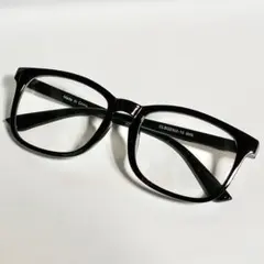 新品ダテメガネ◇黒縁、ボスリントン型、ブラック 黒色、黒ブチメガネ idM5A7