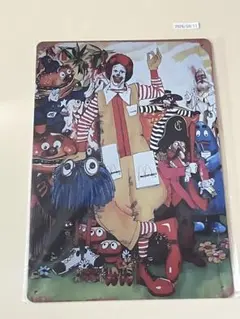 マクドナルド キャラクター ブリキ看板 インテリア