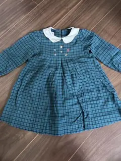 ファミリア ワンピース 長袖 チェック 90