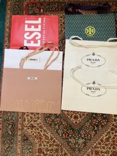 Diesel Miu Miu Prada 他ショップ袋６枚