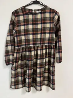 PAIR MANON チェック柄長袖ワンピース