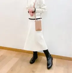 コットンスカート白