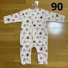 新品 アンパンマン 裏起毛 ロンパース カバーオール 90 女の子 男の子