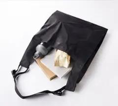 タリーズ ショルダー　エコバック　ブラック