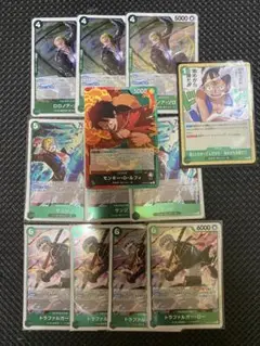 ワンピースカード　赤緑ルフィデッキ　パーツ　合計12枚