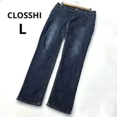 CLOSSHI ダークブルー スキニーデニムパンツ ストレッチ 伸縮性 L