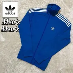 アディダス トラックジャケット ジャージ ベッケンバウアー ブルーホワイト M