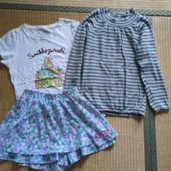 すみっコぐらし Tシャツ 長袖シャツ スカート セット