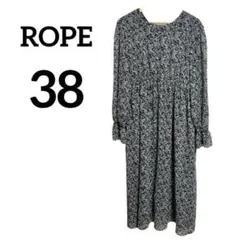 【美品✨】ROPE 花柄ワンピース 上品 ロング丈 フェミニン 人気 薄手