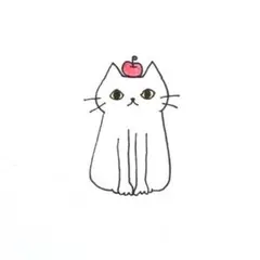 【1179】【白猫の絵】オリジナル手描きアナログイラスト原画　自作創作アート作品