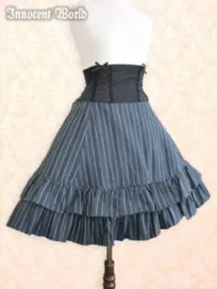 Innocent World ストライプレースアップスカート ロリータ