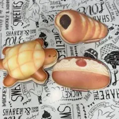 サンスター文具　バンダイナムコ　もっちりパンふせん　3個セット　新品のサムネイル