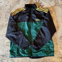 adidas ジャージ ジャケット 黒/緑/黄色