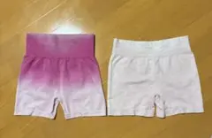一分丈ショートパンツ　2枚　トレーニングウエア