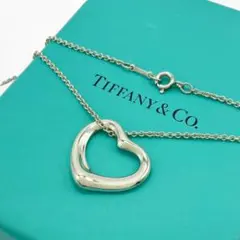 お値下げ❗極美品Tiffany & Co.オープンハートネックレス 925製 Tiffany&Co. オープンハート ネックレス 925