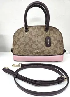 コーチ ショルダーバッグ ブラウン/ピンク
