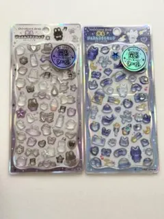 光るジュエルプチドロップ ストーンつき 2枚セット シール