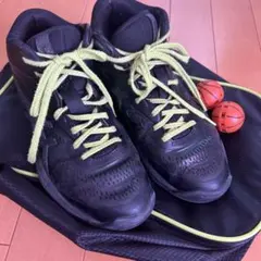 最終お値下げ　バスケットボールシューズ 24.cm ブラック/ライム