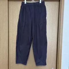 カジュアルパンツ ネイビー 無地 ゆったり イージーパンツ