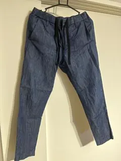 ダークブルー ストレートデニム パンツ