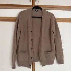UNIQLO 100%ウール カーディガン L ベージュ